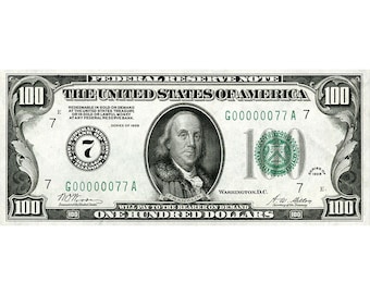 AMAZING Replica 1928 - 100 One Hundred Dollars  Federal Reserve Bank Note Copy