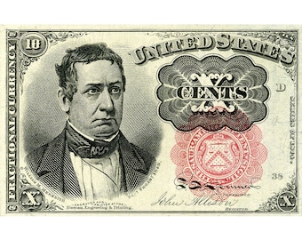 AMAZING Replica United States 10c Fractional Currency Bank Note Copy v.2