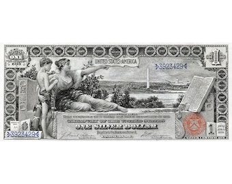 AMAZING Replica US 1 - 1896 One Silver Dollars Bank Note Copy