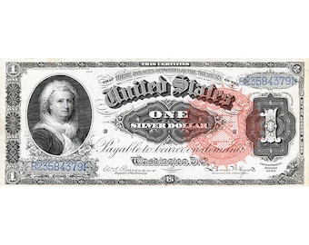 Replica 1 One Silver Dollars 1886 Bank Note Copy