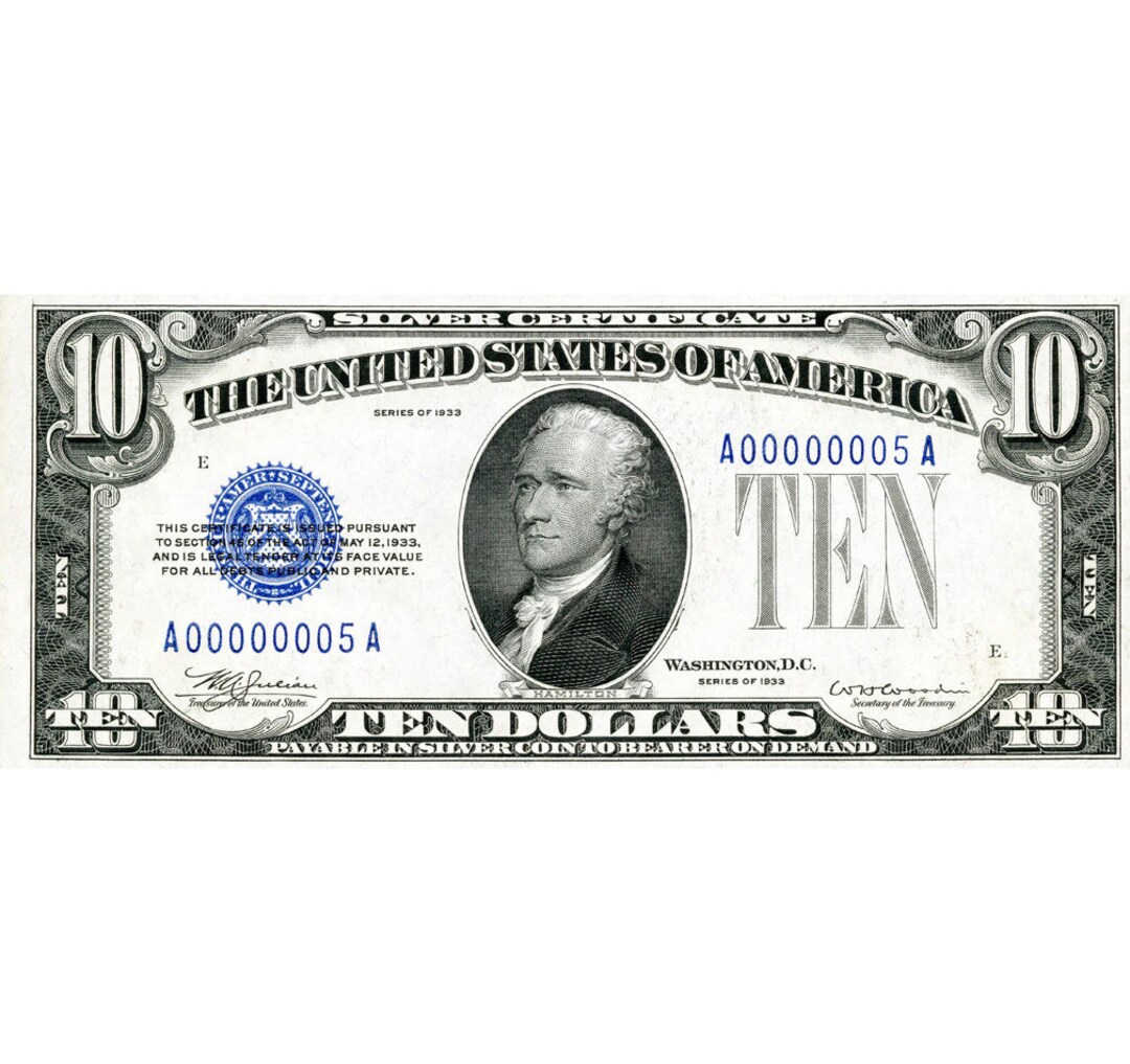 Bank Note Copy AMAZING Replica 10 Dollar Note 1934 (blue Seal) Bank Note Copy - Etsy UK