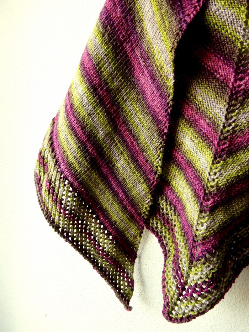Triangle Shawl Knitting Pattern easy Peasy, PDF Download an Easy