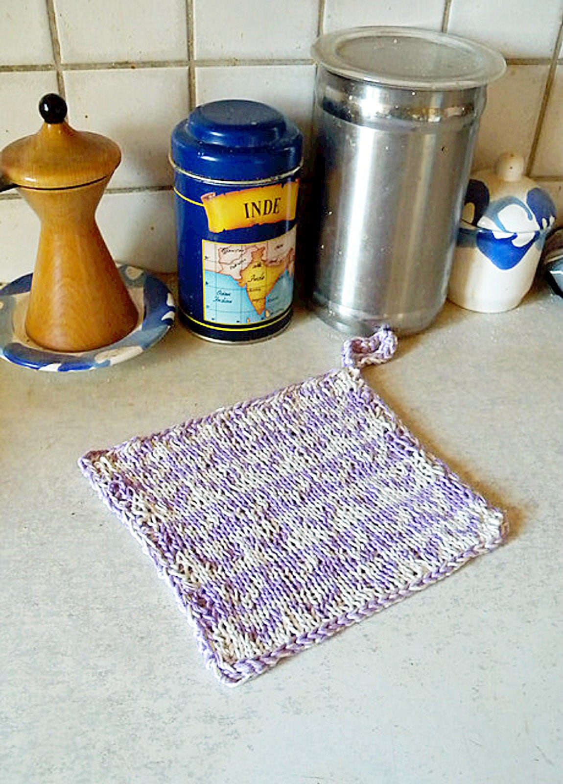 Potholder Knitting Pattern Double Knitting Colorwork Pattern Etsy