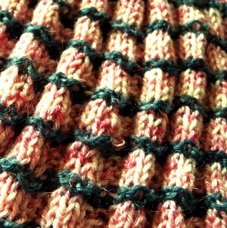 Pink Knit Hat for Women a Slouchy Beanie With Black Stripes Etsy Canada