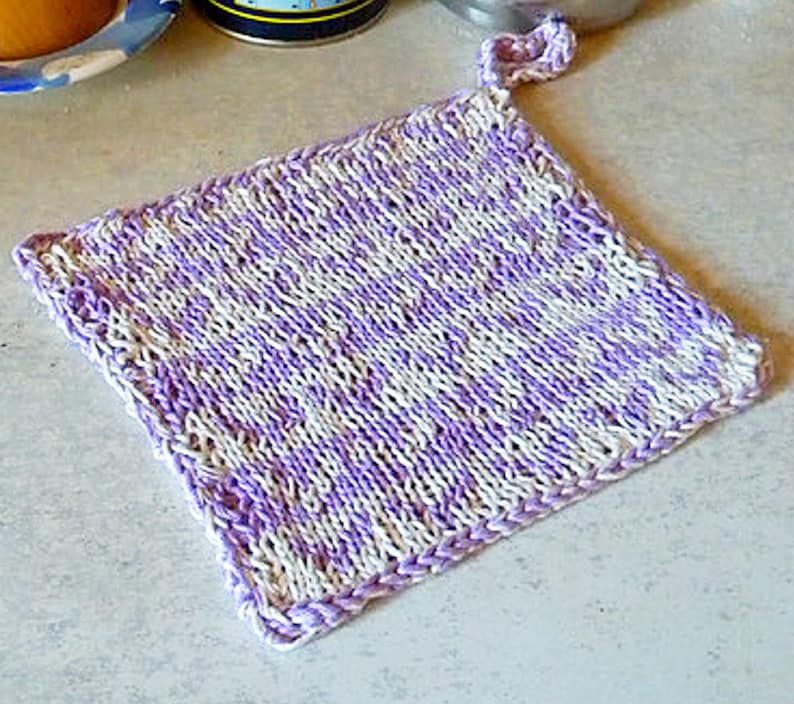Potholder Knitting Pattern Double Knitting Colorwork Pattern Etsy