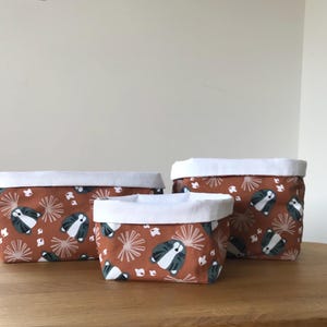 Tiger pattern fabric baby storage basket, matching carry bag, diaper storage basket, fabric basket, baby basket