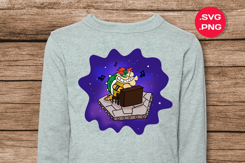 Bowser Tshirt, Peaches Song Tee, Super Mario Bros Movie, Cas an De Pol