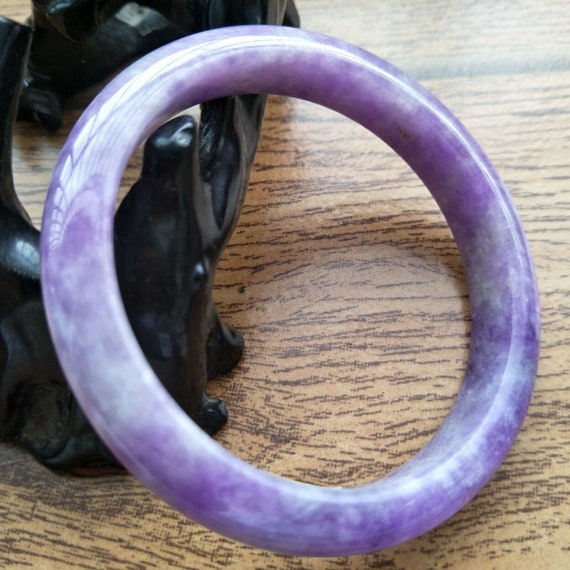 10% OFF- 55/56/57mm Certified Natural Purple Jade… - image 3