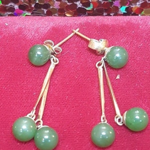 10% OFF 2 pcs Certified Natural Lavender Jadeite Emerald AJade HandCarved A Pair of Lucky Jade Dangle Earrings image 8