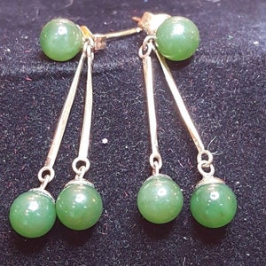 10% OFF 2 pcs Certified Natural Lavender Jadeite Emerald AJade HandCarved A Pair of Lucky Jade Dangle Earrings image 9