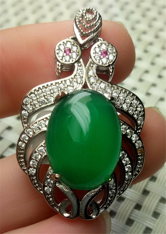10% OFF- Certified Natural Emerald A*Jade Handcraf