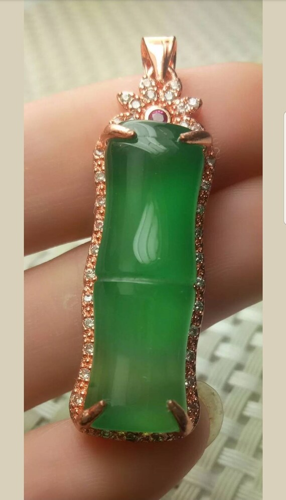 10% OFF- Certified Natural Jadeite Emerald Jade H… - image 4