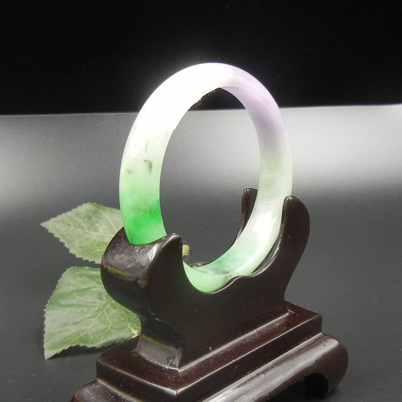 555657mm Certified Natural Ice Jadeite Emerald Jade Bangle\u300aGrade A\u300bA3272 10/% OFF