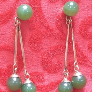 10% OFF 2 pcs Certified Natural Lavender Jadeite Emerald AJade HandCarved A Pair of Lucky Jade Dangle Earrings image 5