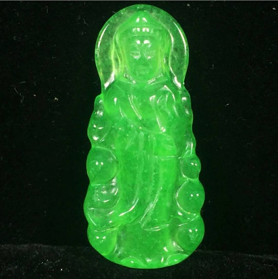 10% OFF- Certified Natural Icy Green Jadeite Emer… - image 1