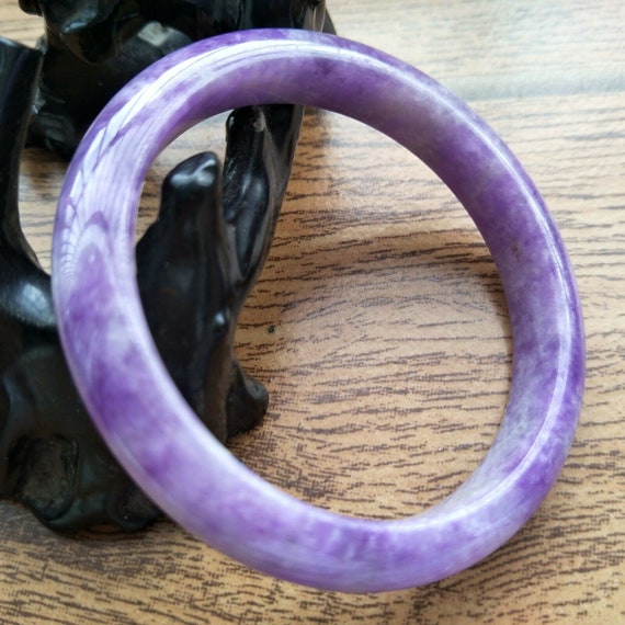 10% OFF- 55/56/57mm Certified Natural Purple Jade… - image 2