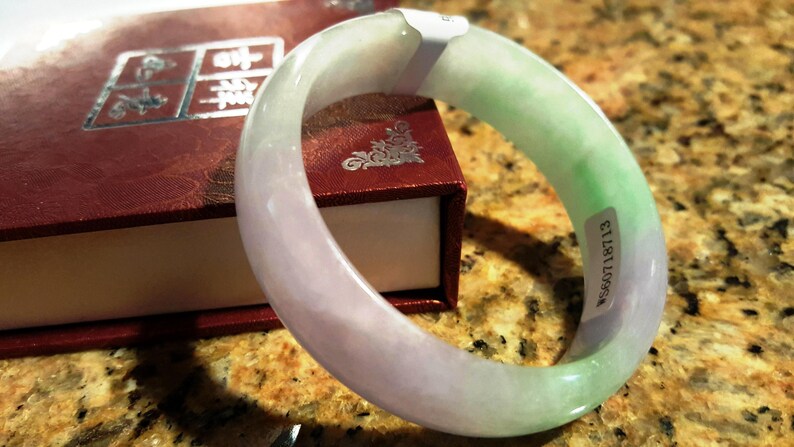 535455 mm Certified Natural Jadeite Emerald Jade Bangle\u300aGrade A\u300bA664 10/% OFF