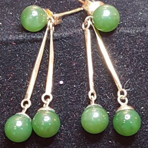 10% OFF 2 pcs Certified Natural Lavender Jadeite Emerald AJade HandCarved A Pair of Lucky Jade Dangle Earrings image 2