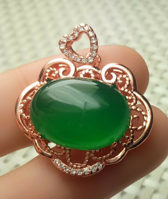 10% OFF- Certified Natural Emerald A*Jade Handcra… - image 3