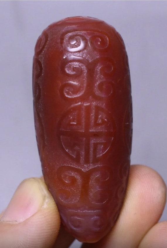 10% OFF- Certified Natural Antique Red Agate Tibet