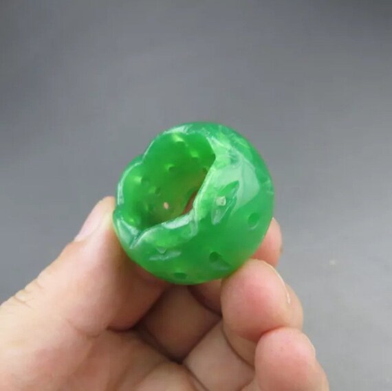 10% OFF- Certified Natural Icy Green Jadeite Emer… - image 5