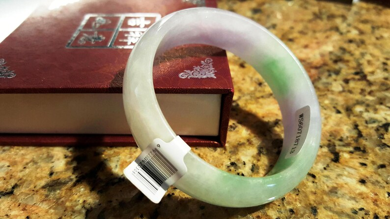 535455 mm Certified Natural Jadeite Emerald Jade Bangle\u300aGrade A\u300bA664 10/% OFF