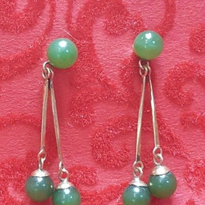 10% OFF 2 pcs Certified Natural Lavender Jadeite Emerald AJade HandCarved A Pair of Lucky Jade Dangle Earrings image 3