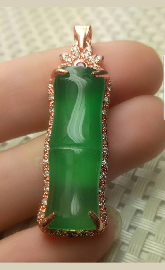 10% OFF- Certified Natural Jadeite Emerald Jade H… - image 3