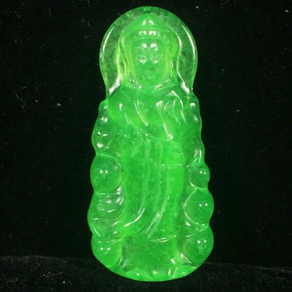 10% OFF- Certified Natural Icy Green Jadeite Emer… - image 4