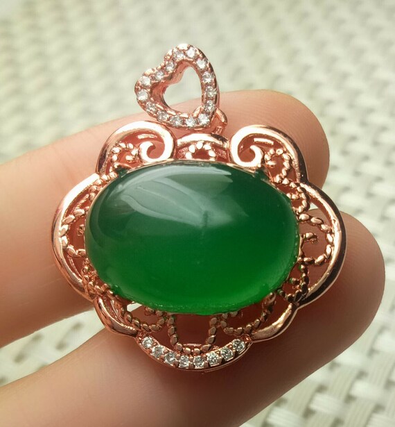 10% OFF- Certified Natural Emerald A*Jade Handcra… - image 4