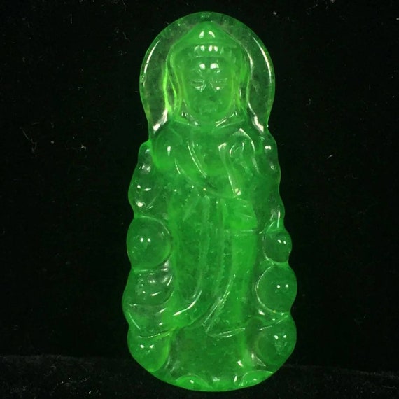10% OFF- Certified Natural Icy Green Jadeite Emer… - image 2