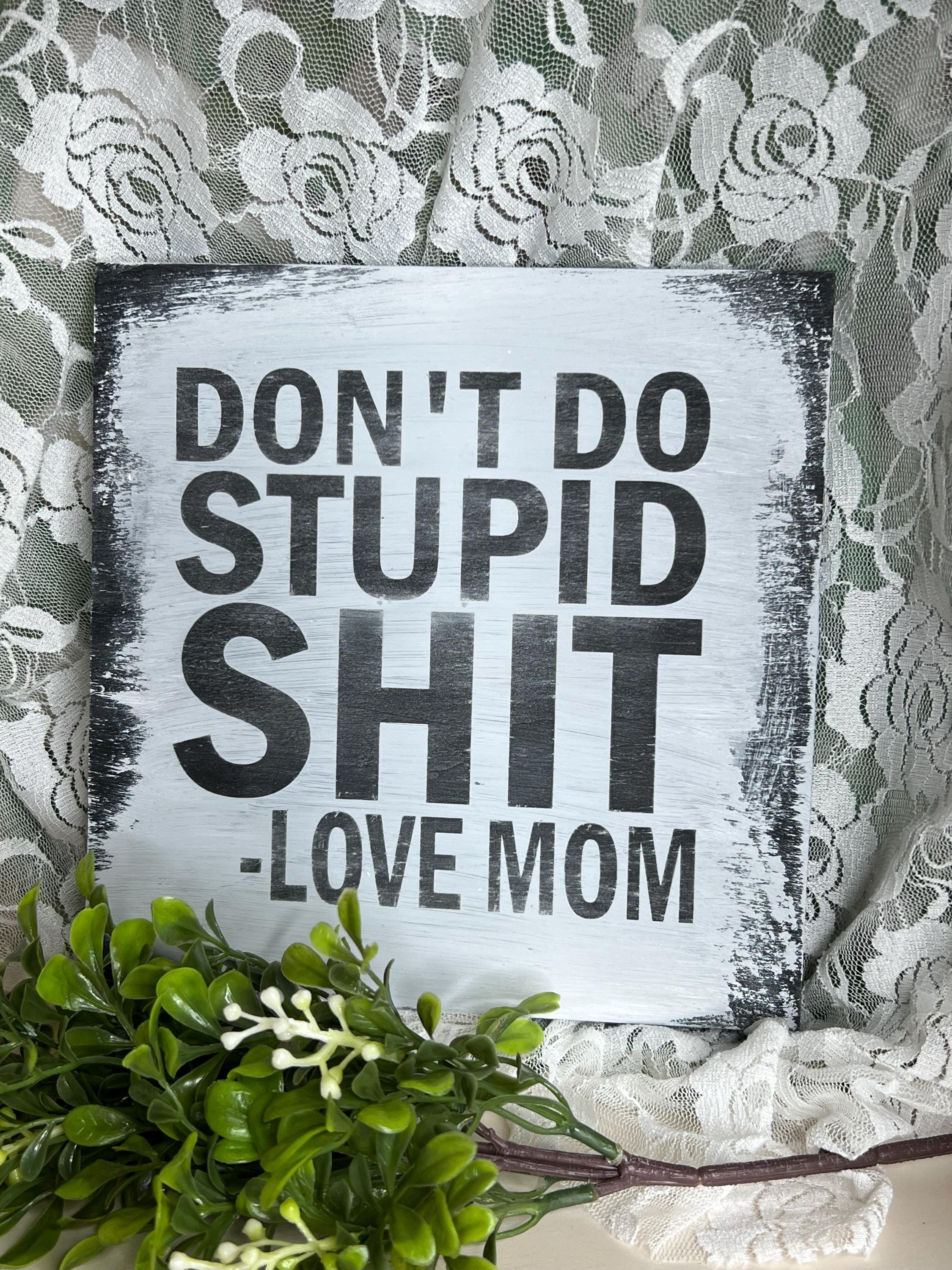 Don’t Do Stupid Shit Wood Sign - Etsy