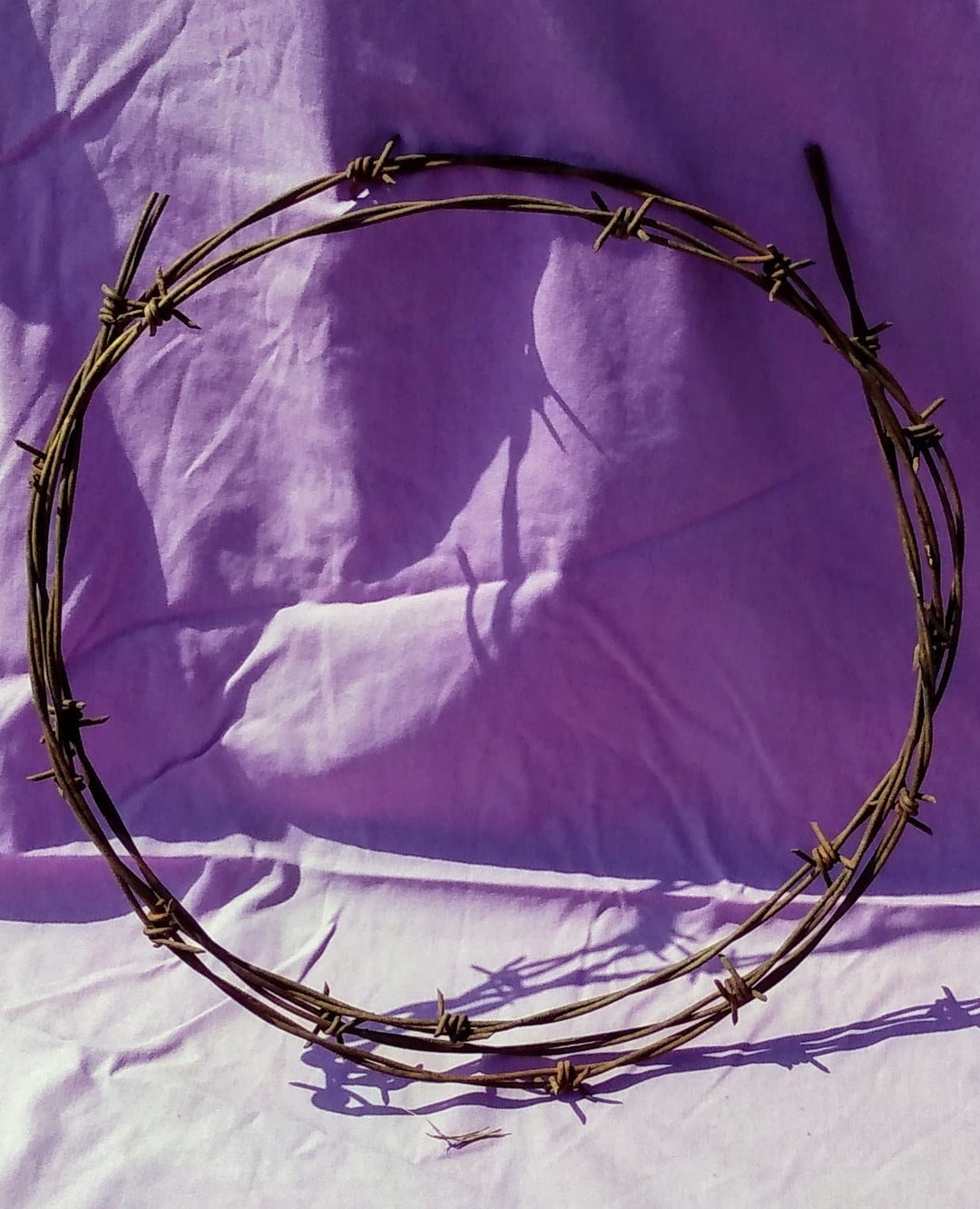 The Rustic Loop Rustic Rusty Barbed Wire Loop, Farmhouse Decor, Salvage Art (large) - Etsy