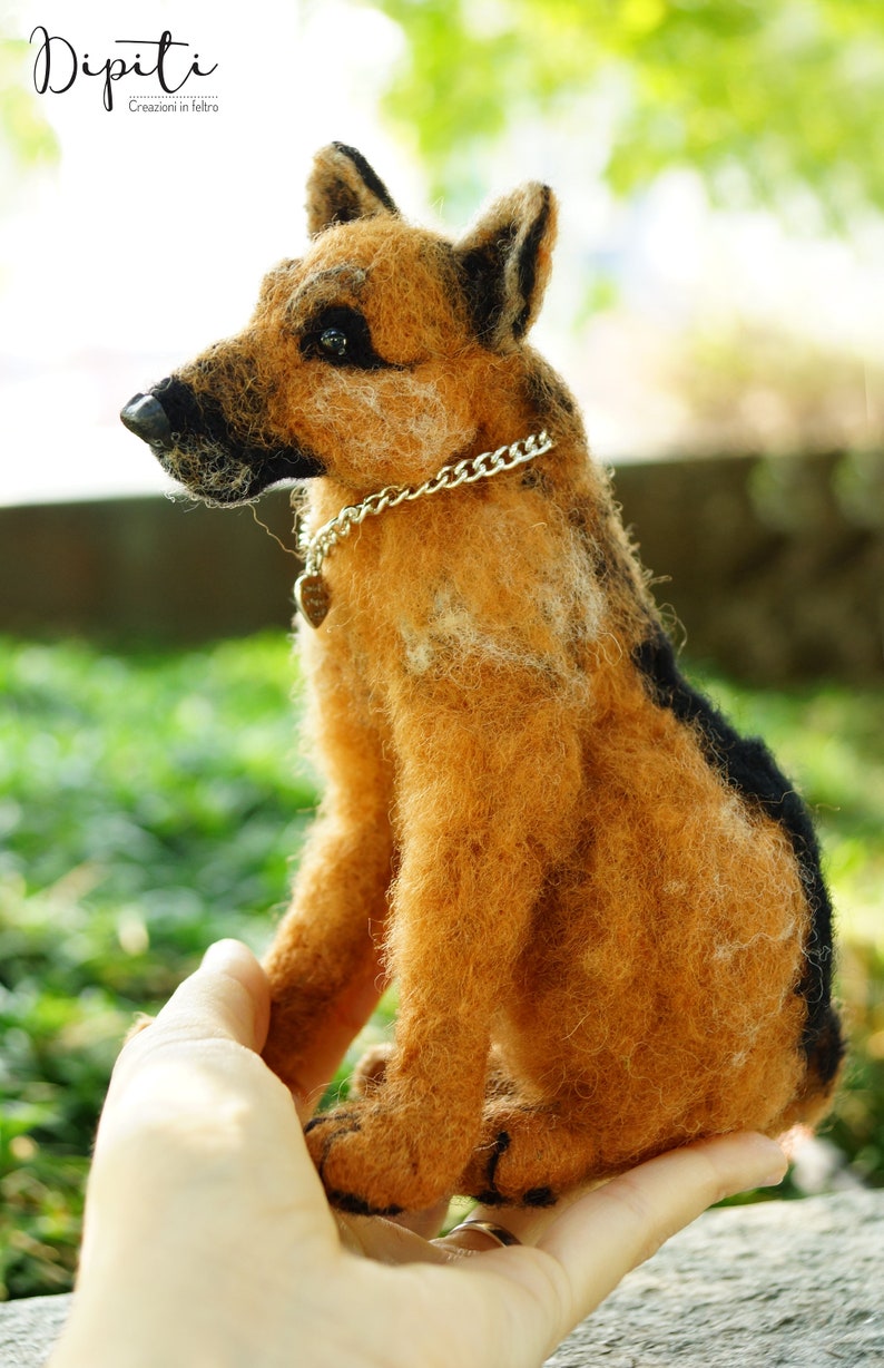 Needle Felted German Shepherd Dog Dog Felt Plush Etsy UK