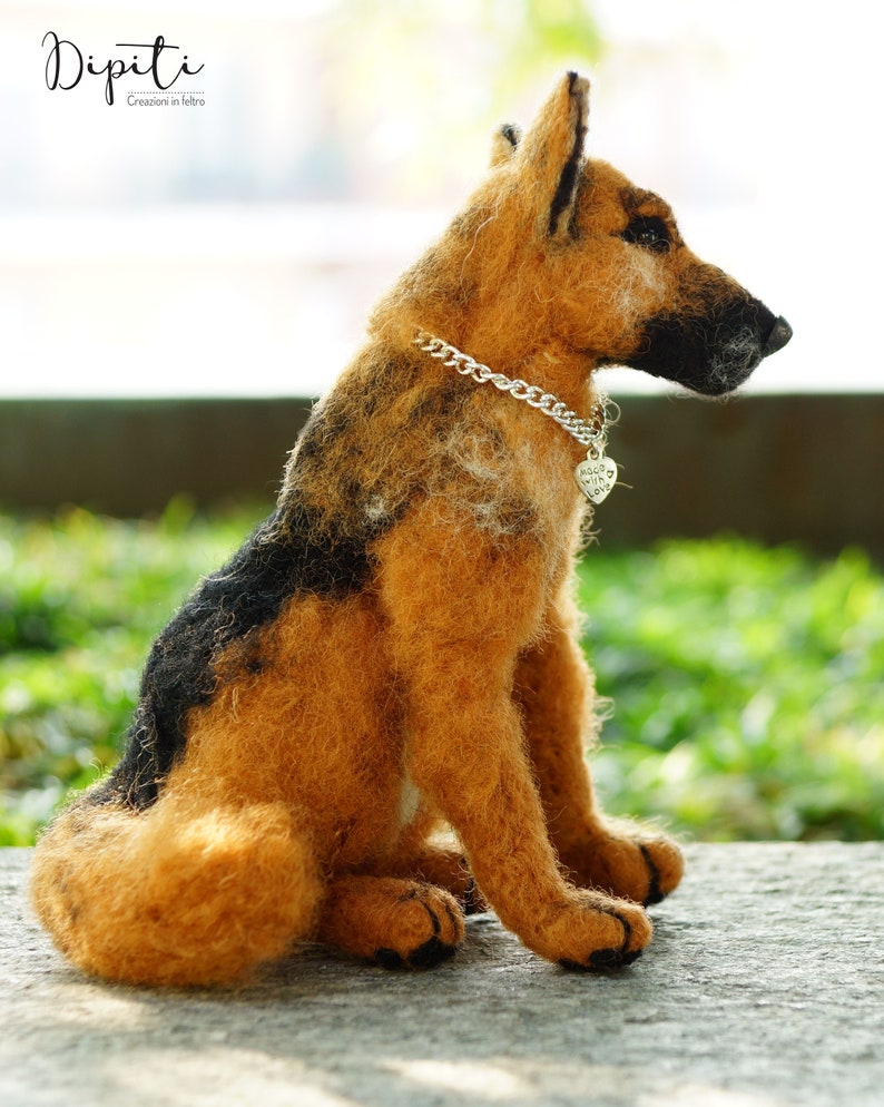 Needle Felted German Shepherd Dog Dog Felt Plush Etsy UK