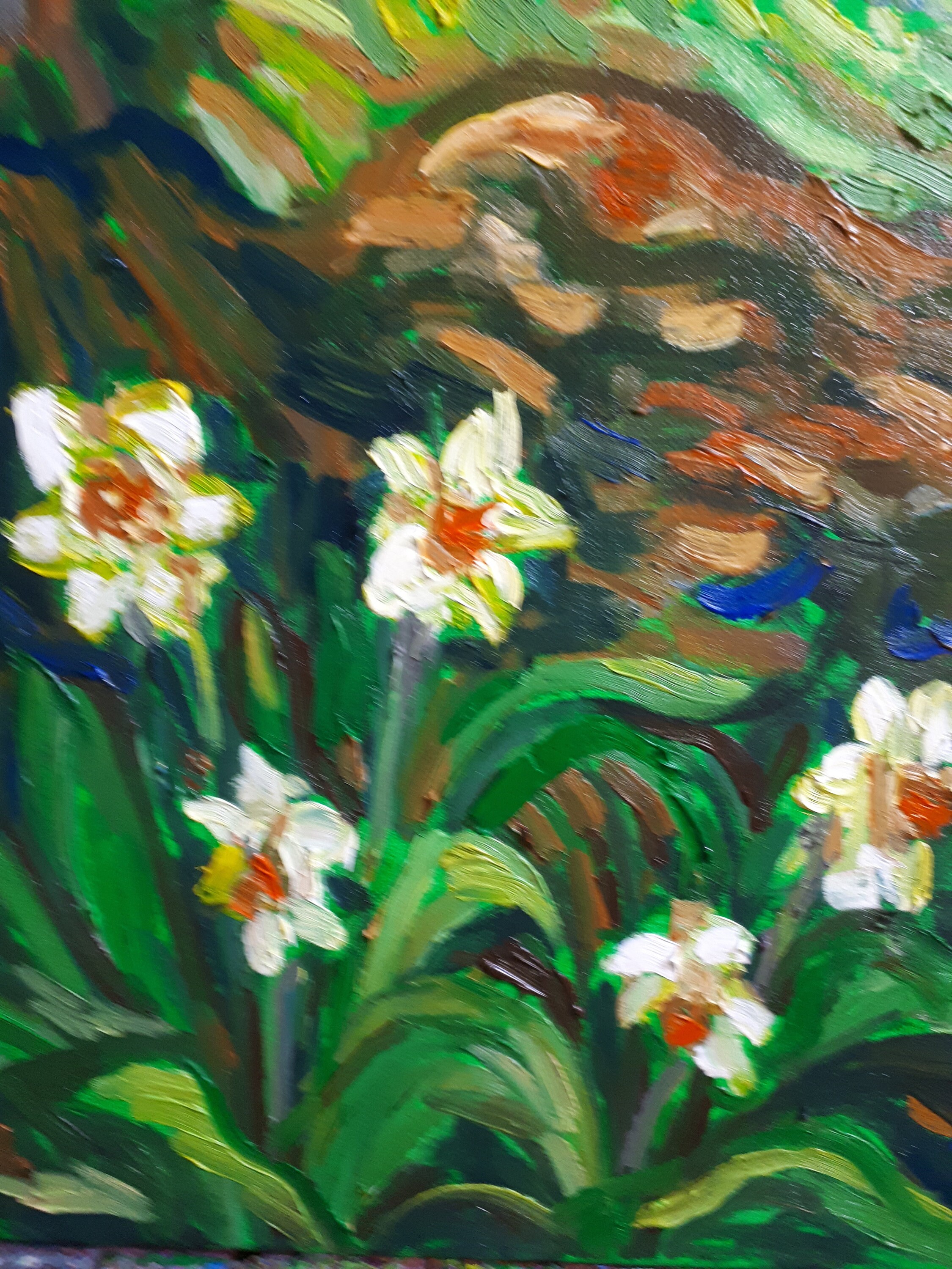 オリジナル油絵、バンクーバーの庭、16x20、211117 - Etsy 日本