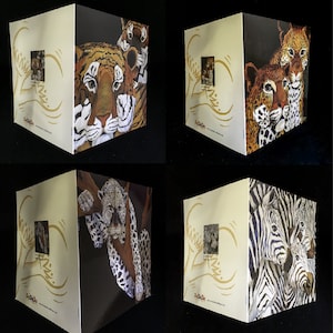 Cartes de voeux 16 x 16 cm, Drôles d'animaux en pyjamas,