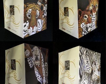 Cartes de voeux 16 x 16 cm, Drôles d'animaux en pyjamas,