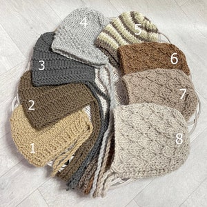 Baby Alpaca knit hat, Newborn alpaca bonnets, Girl hat, Boy hat, Ready to ship, Unisex hat, Knit Bonnet, Photoprop bonnets, Chrishtening,