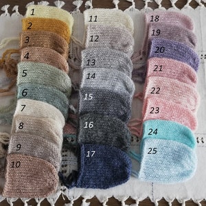 Newborn mohair bonnet Newborn knit bonnet Knit mohair bonnet Newborn photo prop Classic knit bonnet 25 colors Newborn prop bonnets RTS