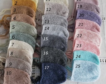 Cuffia in mohair per neonato Cuffia in maglia per neonato Cuffia in mohair per neonato Cappello per foto neonato Cuffia in maglia classica 25 colori Cuffia per neonato RTS