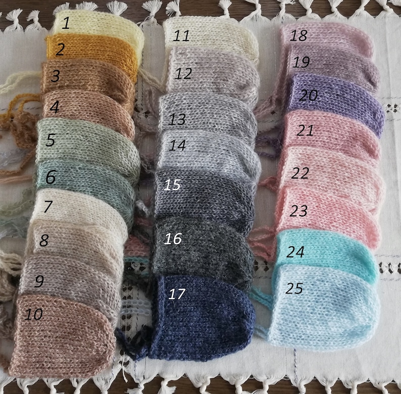 Newborn mohair bonnet Newborn knit bonnet Knit mohair bonnet Newborn photo prop Classic knit bonnet 25 colours Newborn prop bonnet RTS