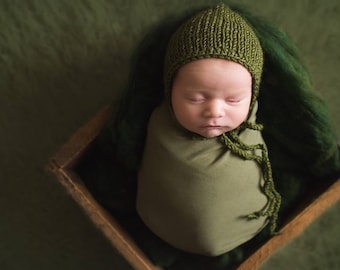 Dark Green Baby Hat - Etsy