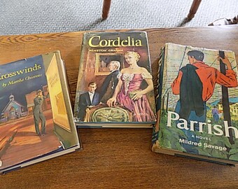 3 Vintage Retro Books - Romance - Cool Covers