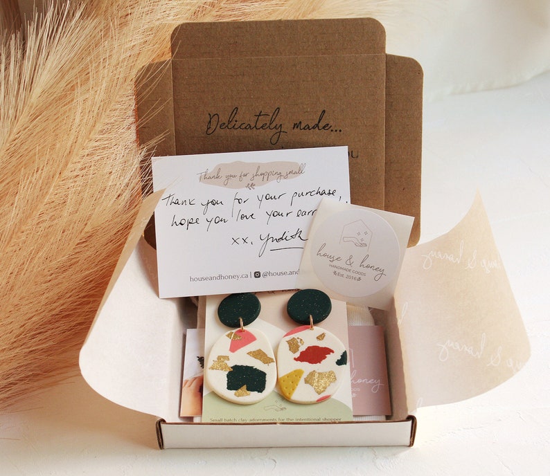 Green Polymer Clay Earrings, HELEN earrings, Arch Earrings, Art Deco Inspired Earring, Dangle Earrings, Sister Gift, Mother Gift image 8