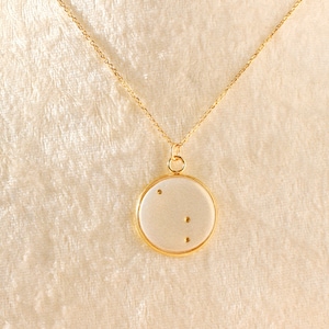 Gold Aries Zodiac Necklace, Constellation Necklace, Aries Zodiac Sign, Zodiac Coin Necklace, Astrology Necklace, Horoscope Necklace