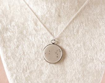 Silver Leo Zodiac Necklace, Constellation Necklace, Leo Zodiac Sign, Zodiac Coin Necklace, Astrology Necklace, Horoscope Necklace