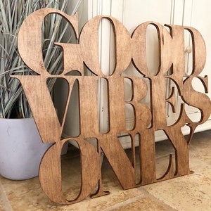 Good Vibes Only Wood Sign - Bohemian Home Decor