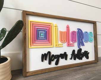 LuLaRoe Wood Sign | Consultant LuLa room Decor | Custom Wood Sign | Business Logo | Hand made | Hand Cut | Wall Art | Wall Decor