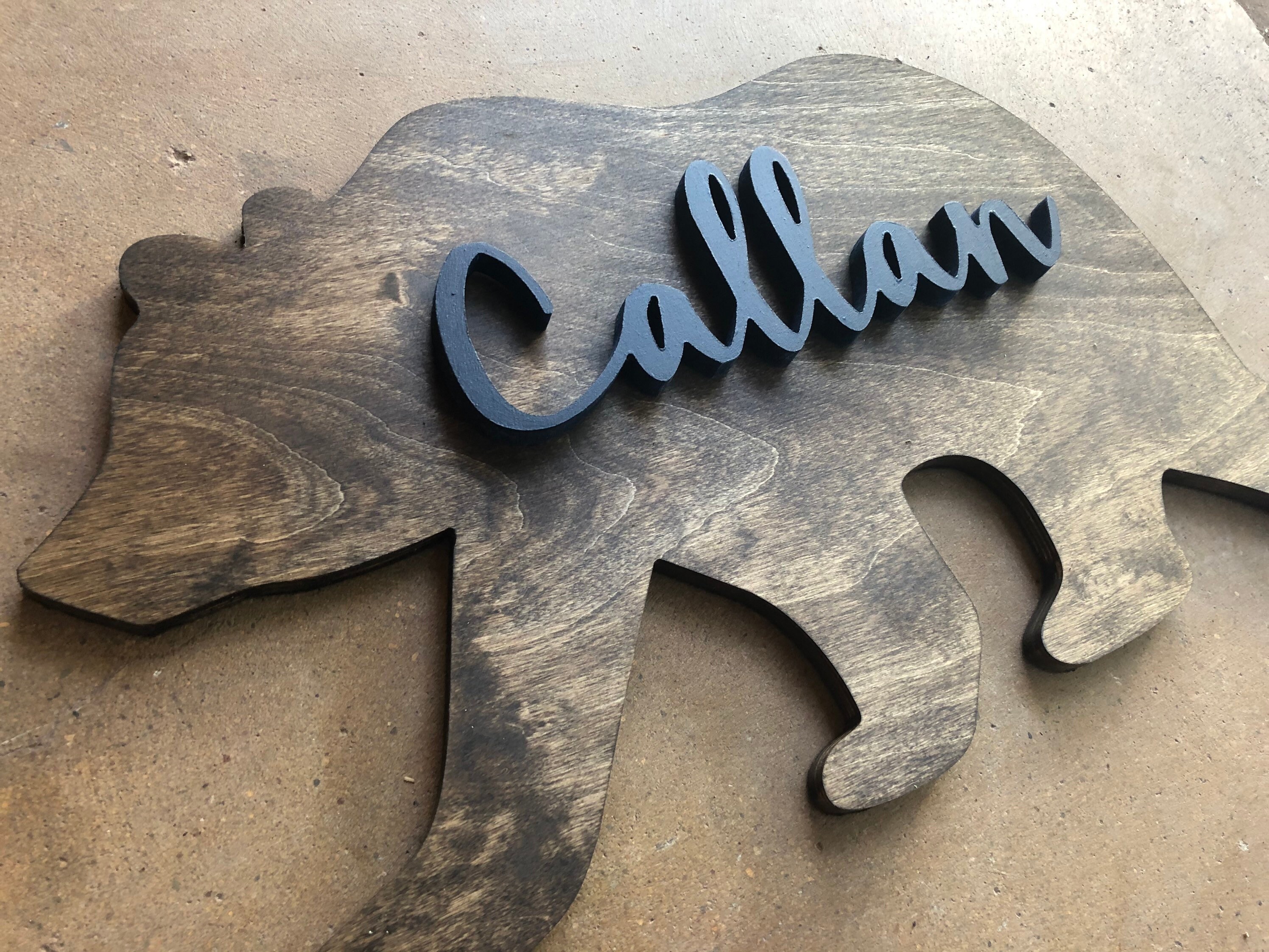 Woodland Custom Name Sign Baby Bear Nursery Name Sign | Etsy